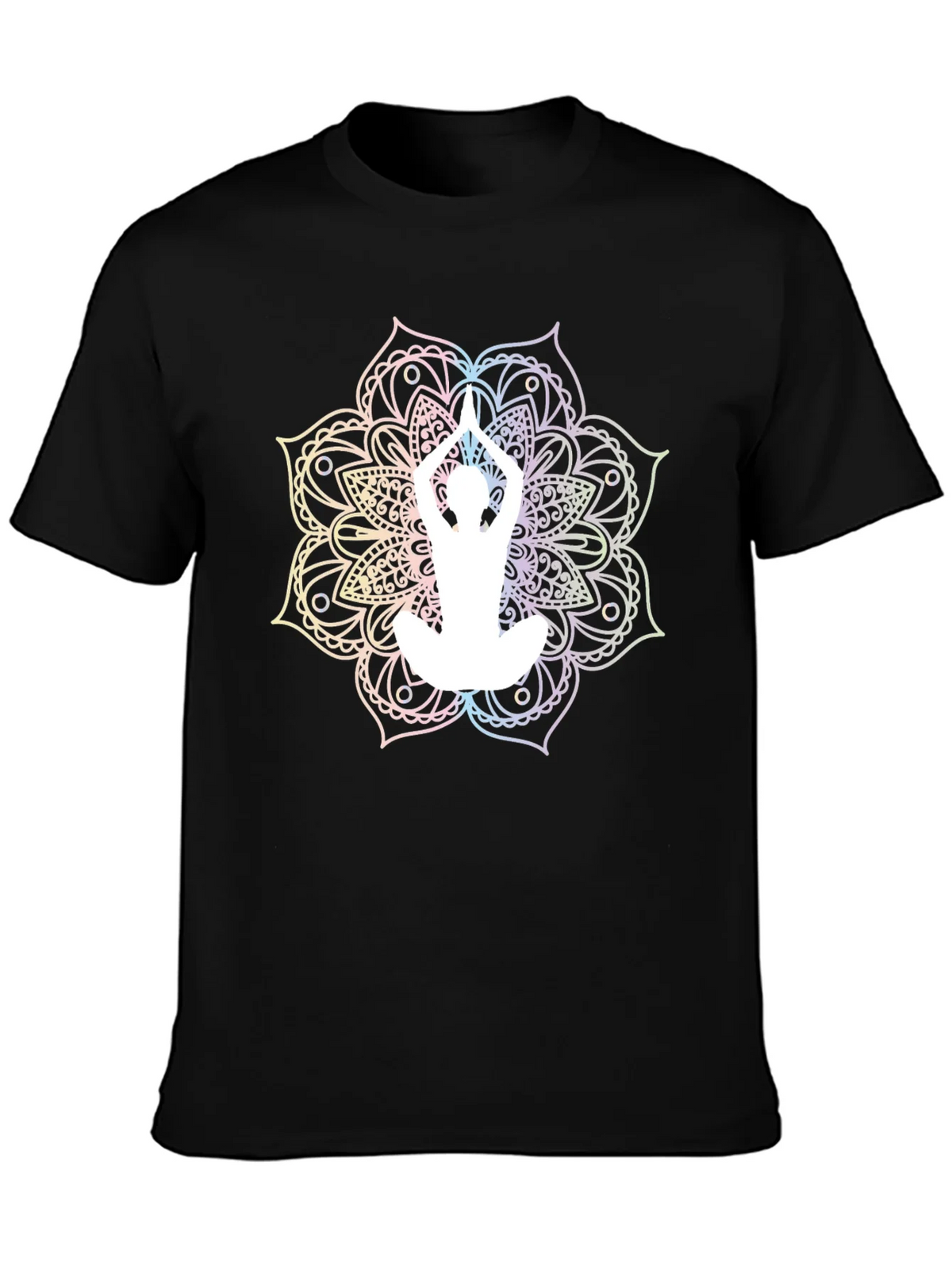 Yoga Mandala Graphic Tee - Black product image 3