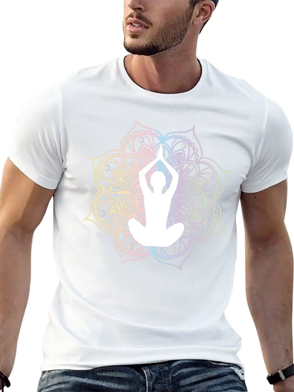 Yoga Mandala Graphic Tee - Black product image 12