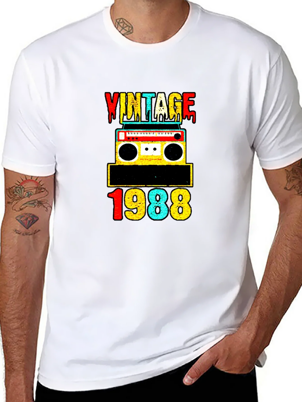 Vintage 1988 Retro Cassette Tape Graphic Tee product image 7