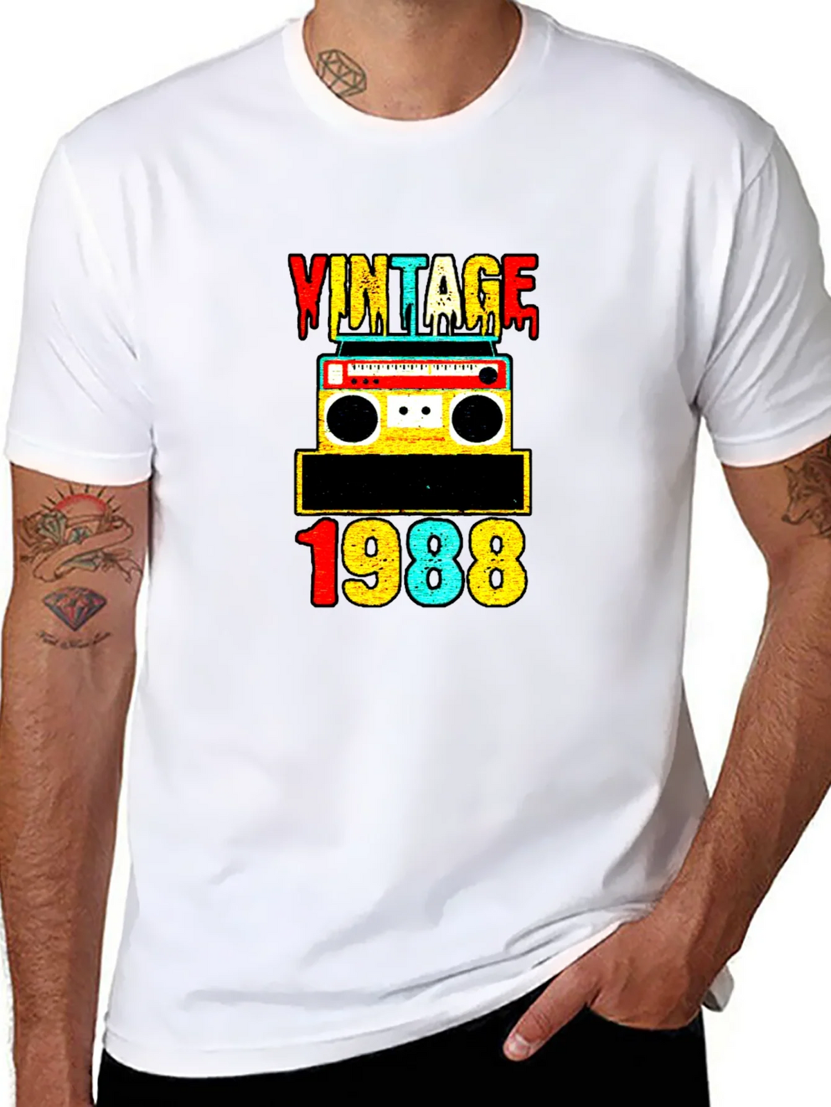 Vintage 1988 Retro Cassette Tape Graphic Tee product image 7