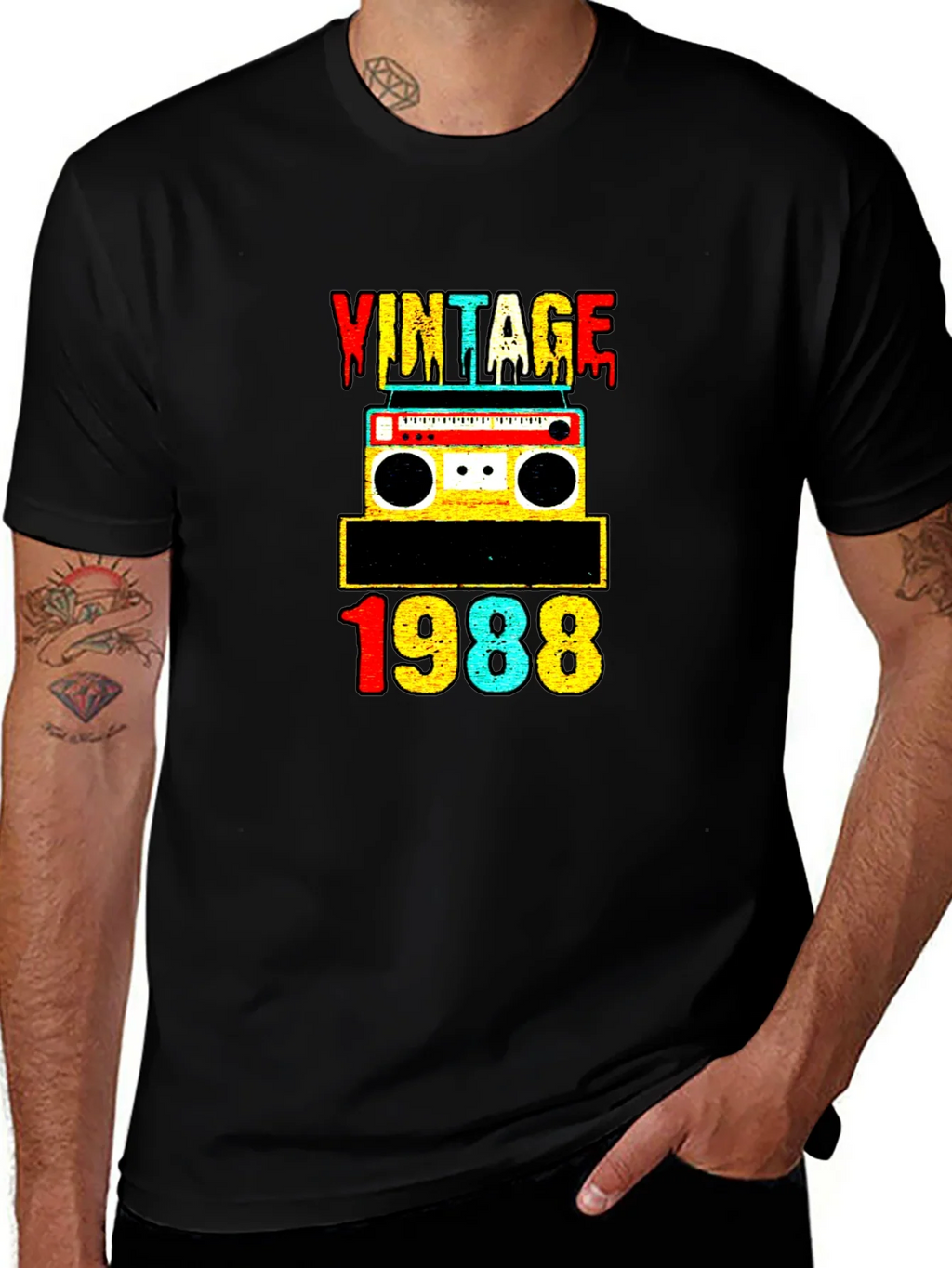Vintage 1988 Retro Cassette Tape Graphic Tee product image 1