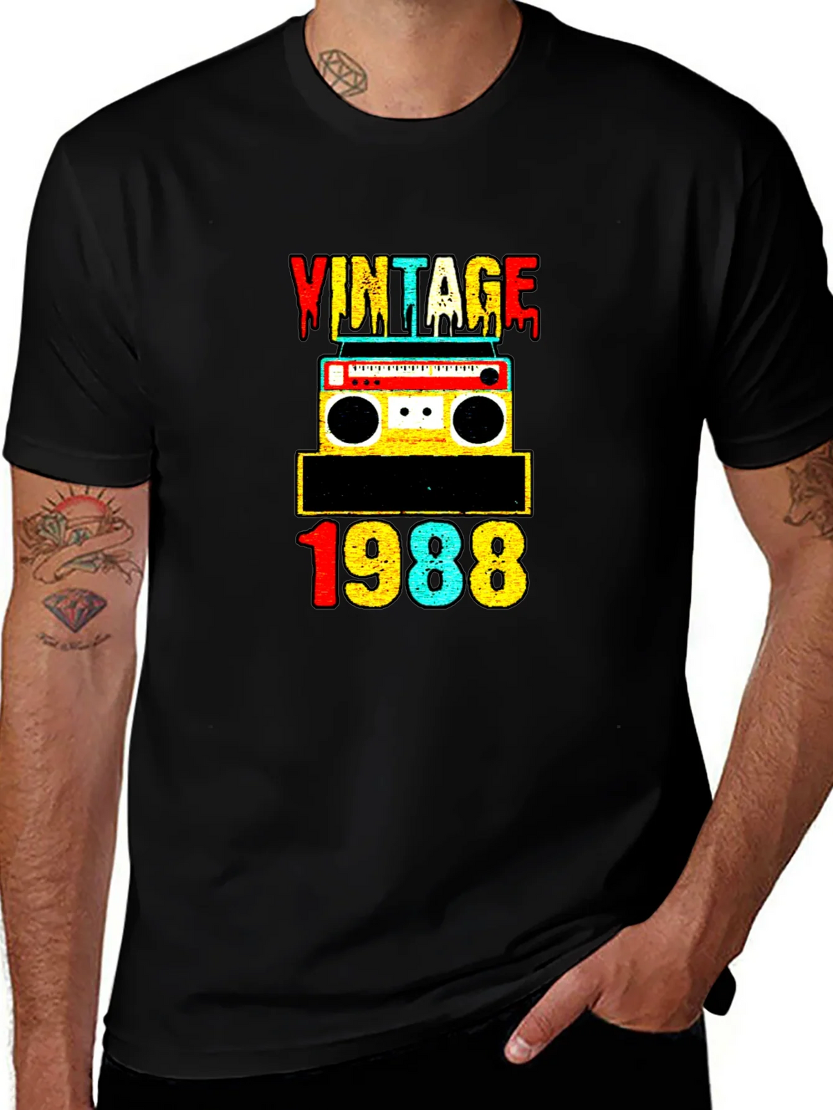 Vintage 1988 Retro Cassette Tape Graphic Tee product image 1