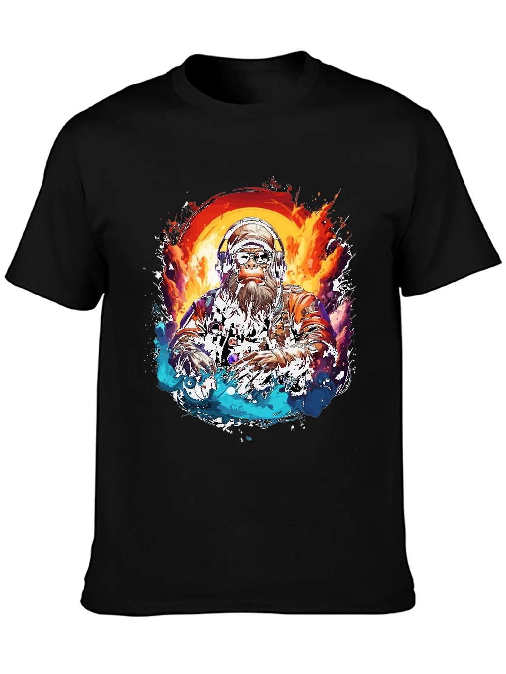 DJ Bigfoot T-Shirt - Fire and Ice Design product image 3