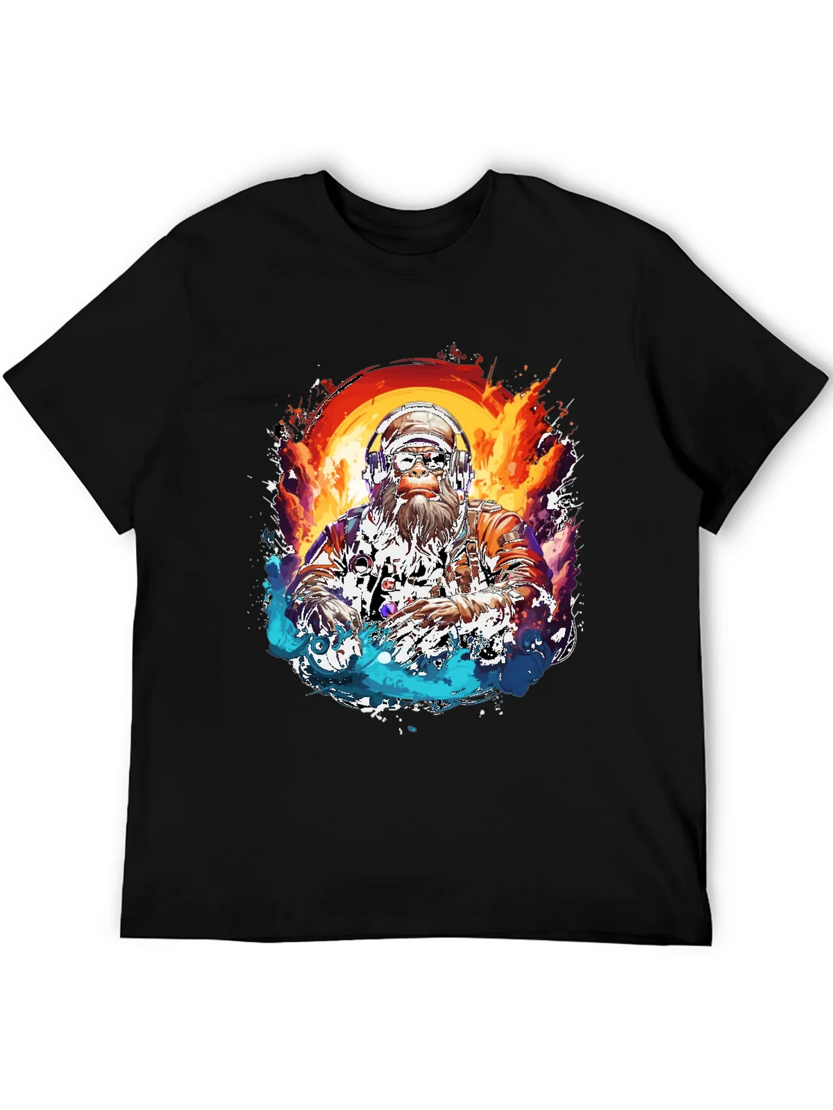 DJ Bigfoot T-Shirt - Fire and Ice Design product image 5