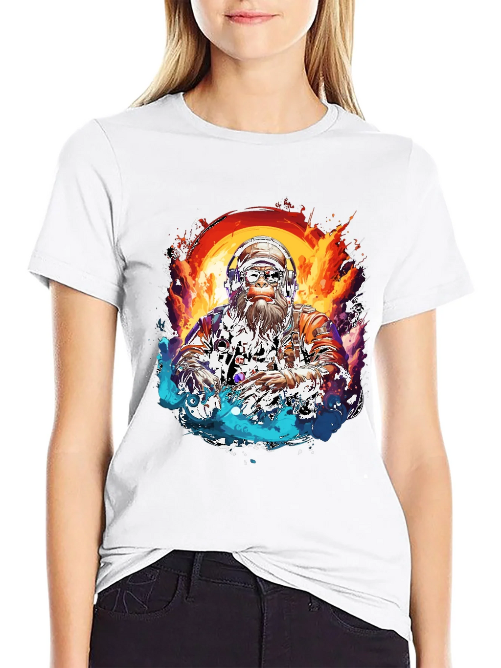 DJ Bigfoot T-Shirt - Fire and Ice Design product image 8