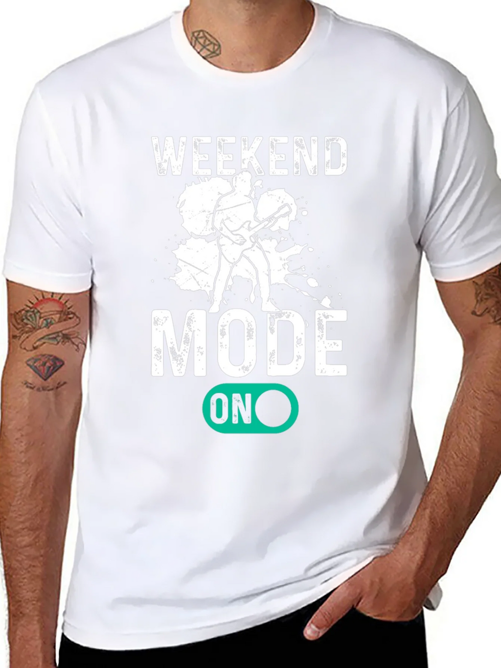 Weekend Mode On T-Shirt - Black Graphic Tee product image 6