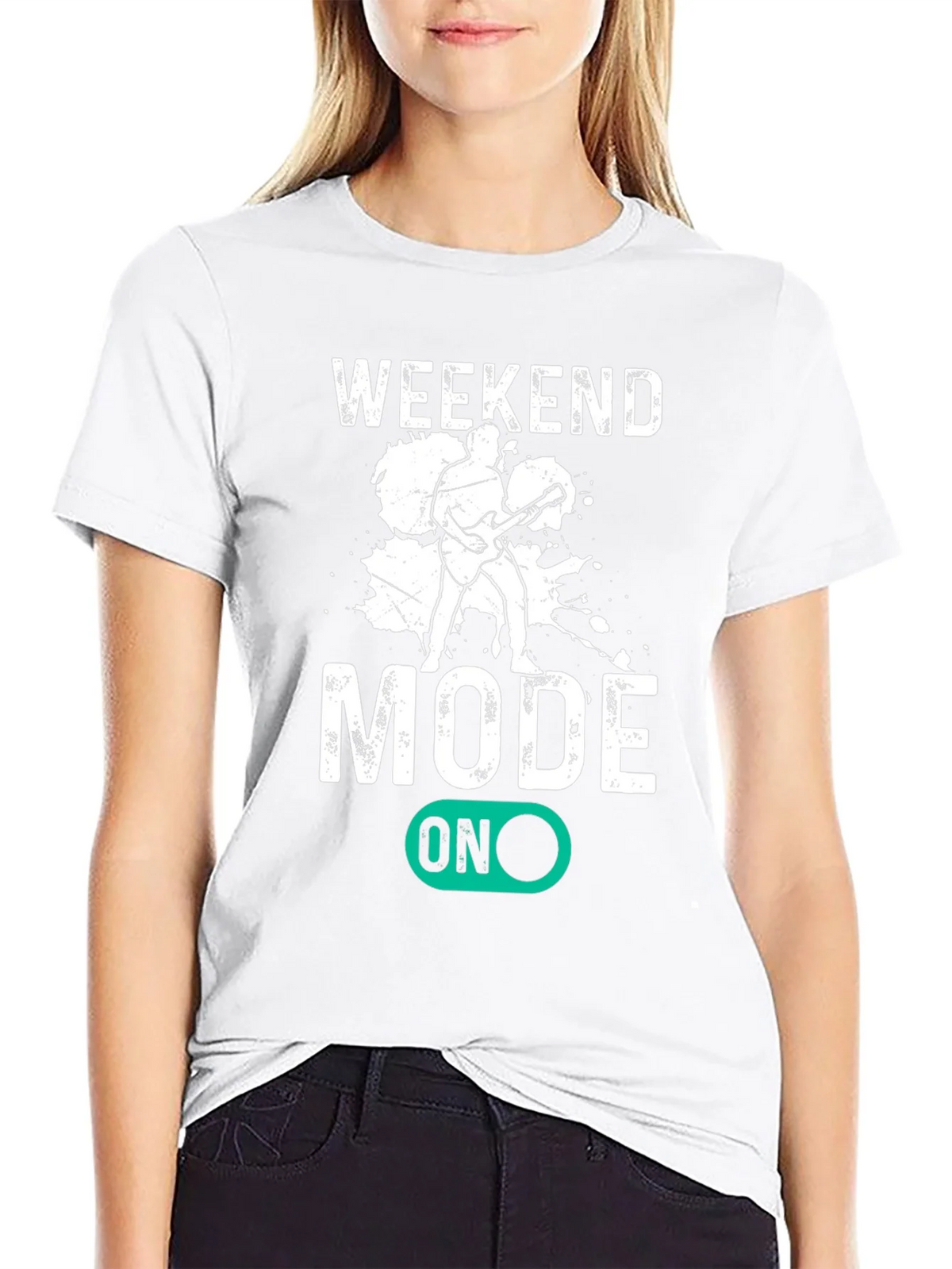 Weekend Mode On T-Shirt - Black Graphic Tee product image 7