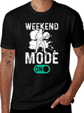 Weekend Mode On T-Shirt - Black Graphic Tee product image 1