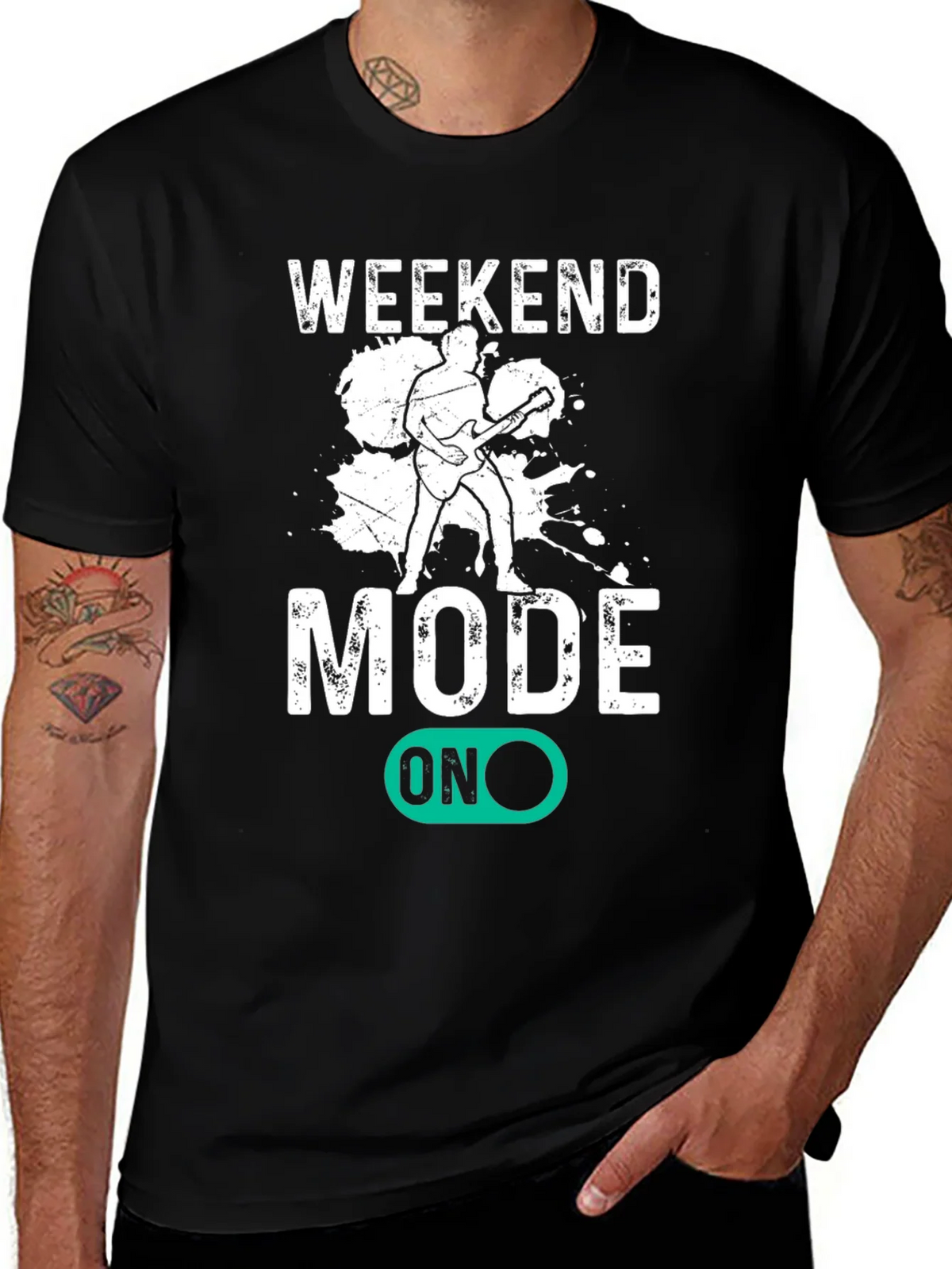 Weekend Mode On T-Shirt - Black Graphic Tee product image 1