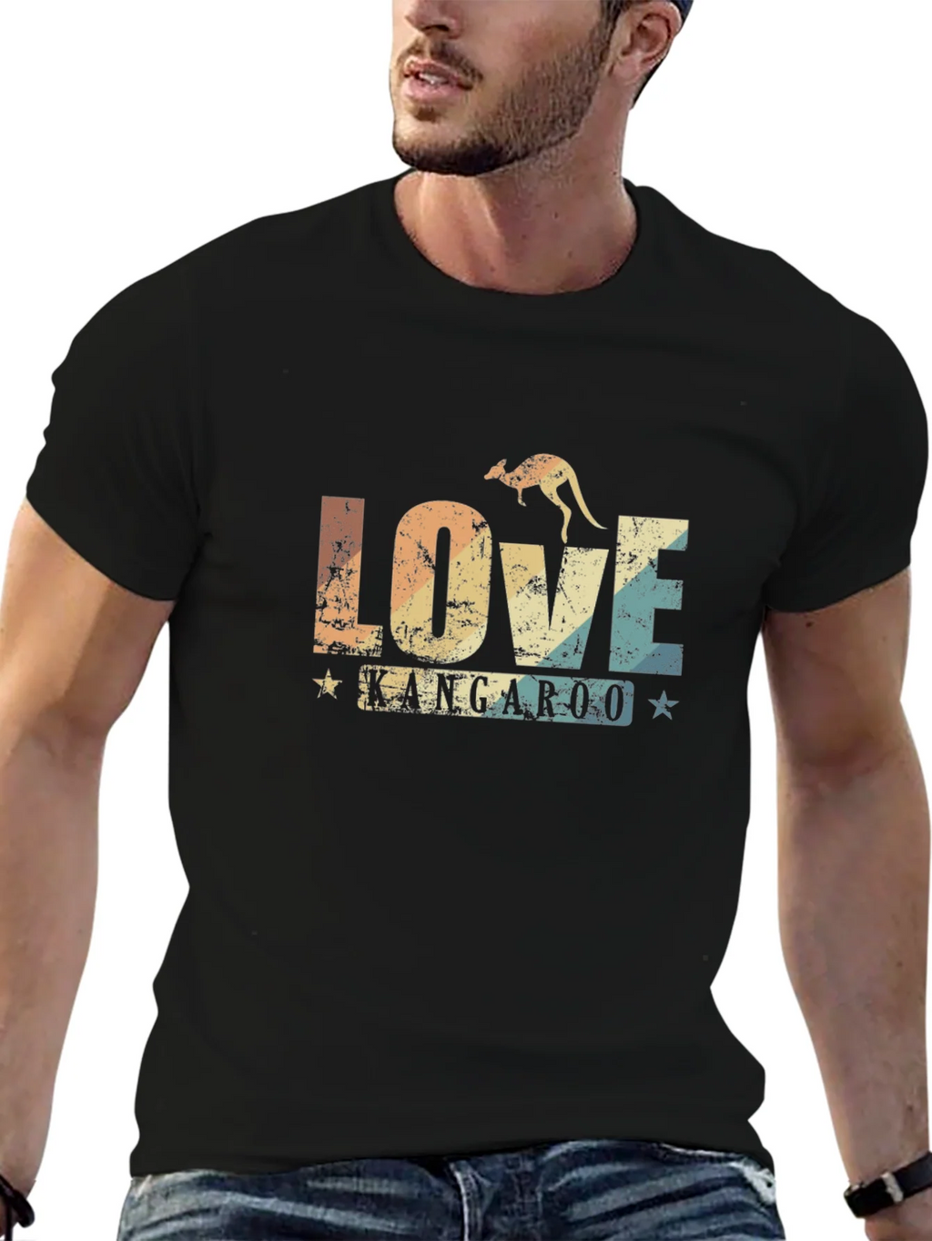 Love Kangaroo Retro Graphic T-Shirt product image 6