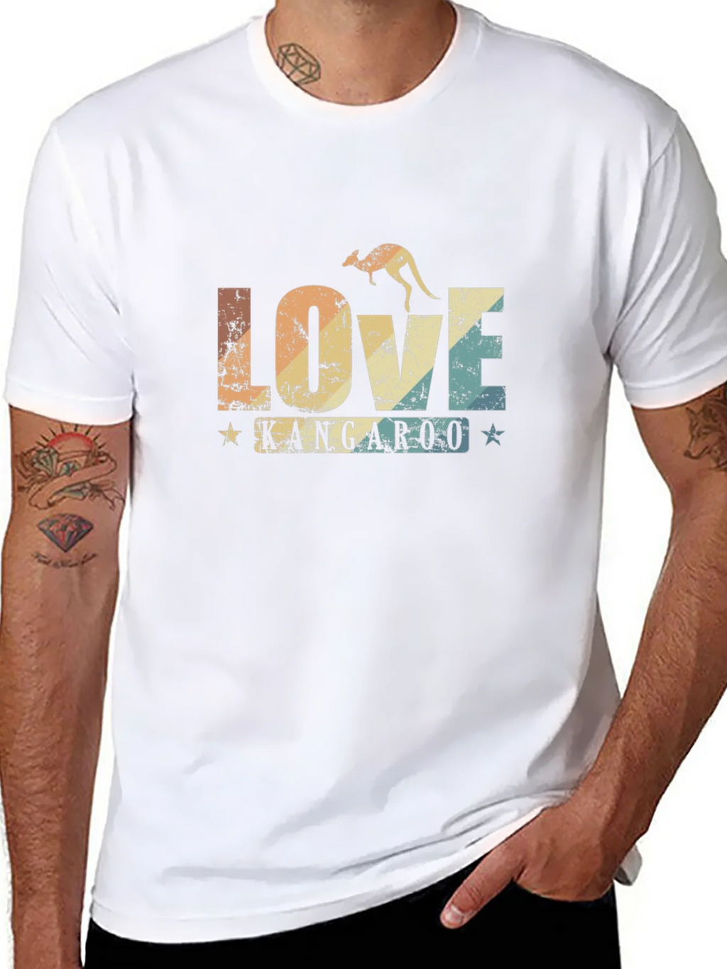 Love Kangaroo Retro Graphic T-Shirt product image 7