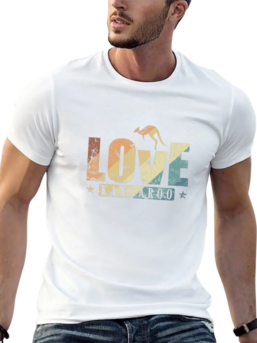Love Kangaroo Retro Graphic T-Shirt product image 12