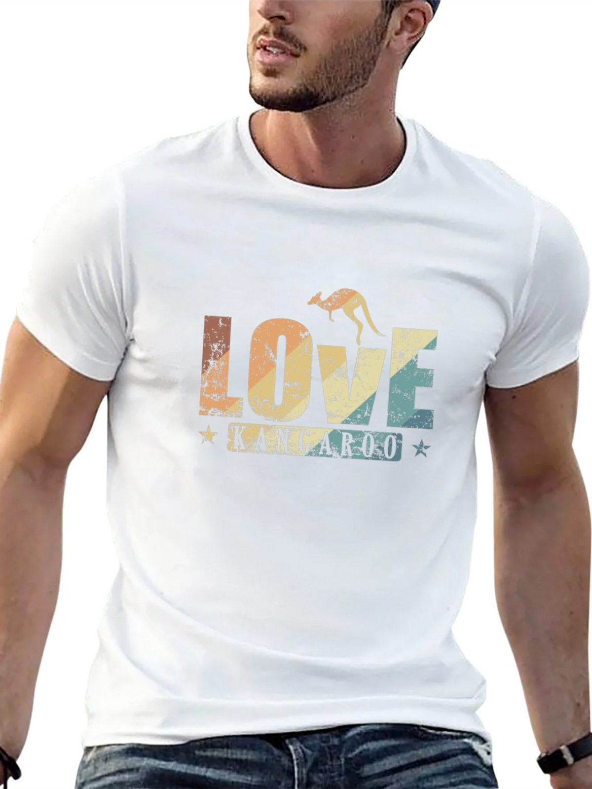 Love Kangaroo Retro Graphic T-Shirt product image 12