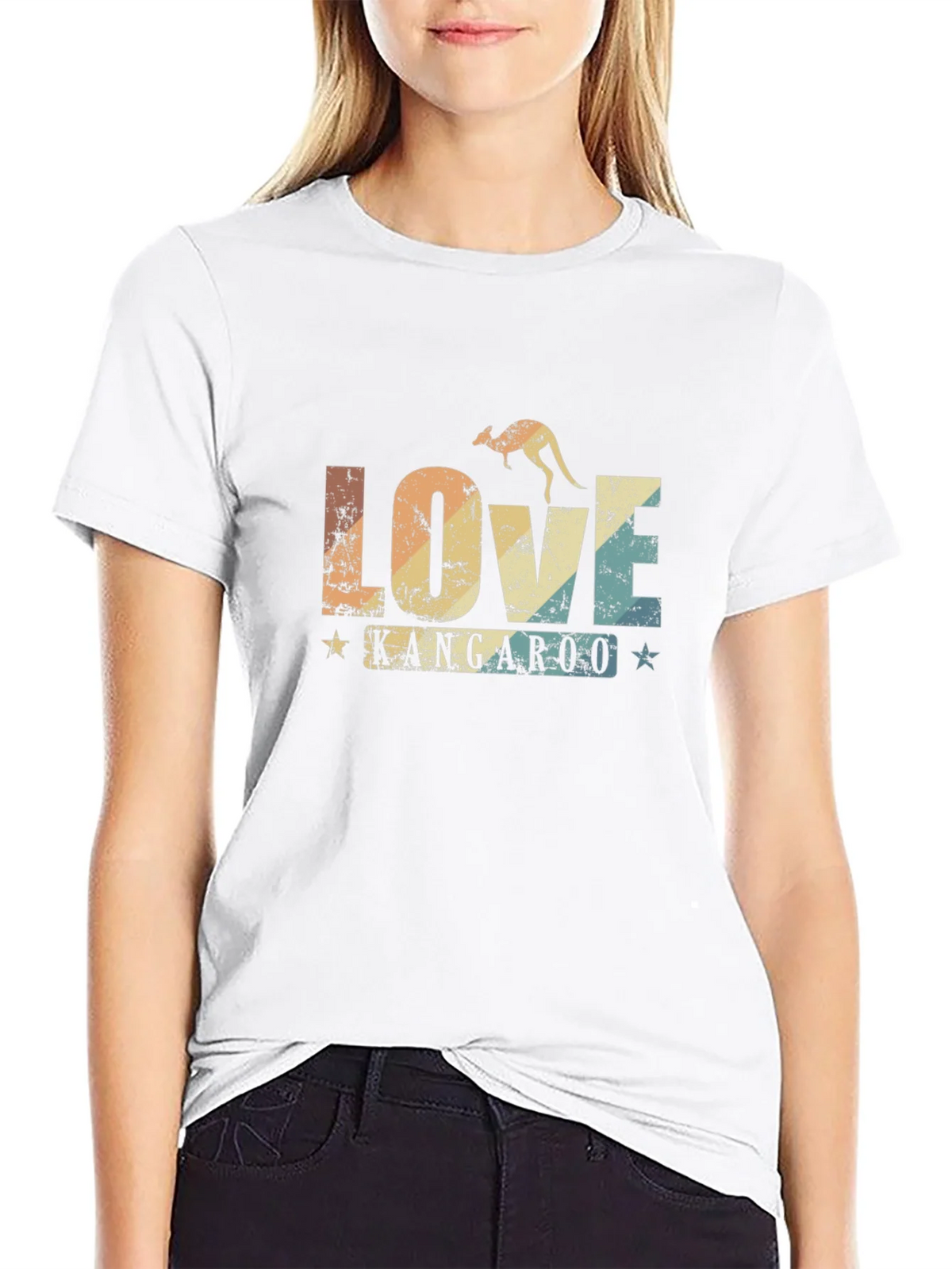 Love Kangaroo Retro Graphic T-Shirt product image 8