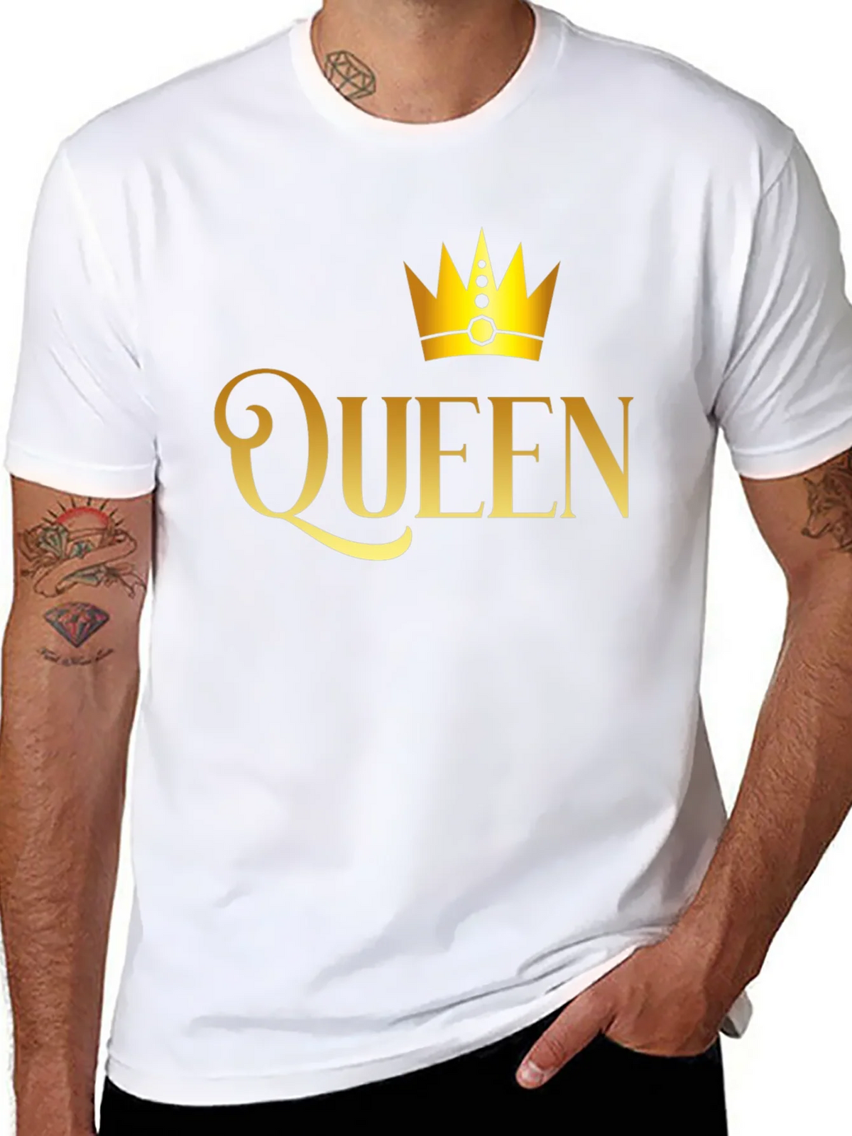 Queen Graphic Tee - Gold Print product image 7