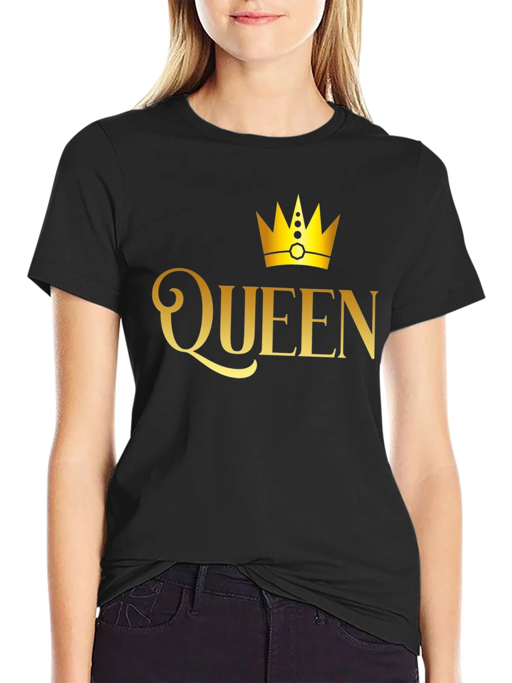 Queen Graphic Tee - Gold Print product image 2