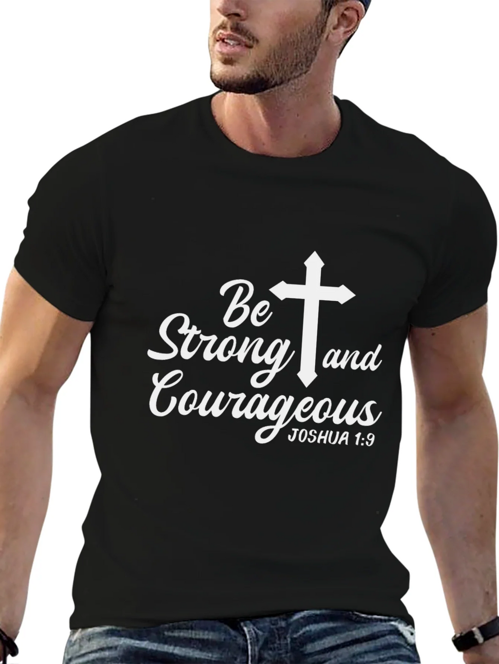 Be Strong and Courageous Graphic Tee product image 6