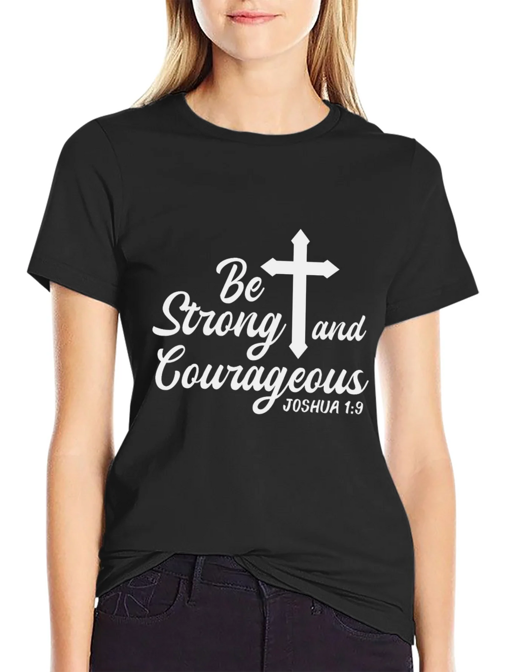 Be Strong and Courageous Graphic Tee product image 2