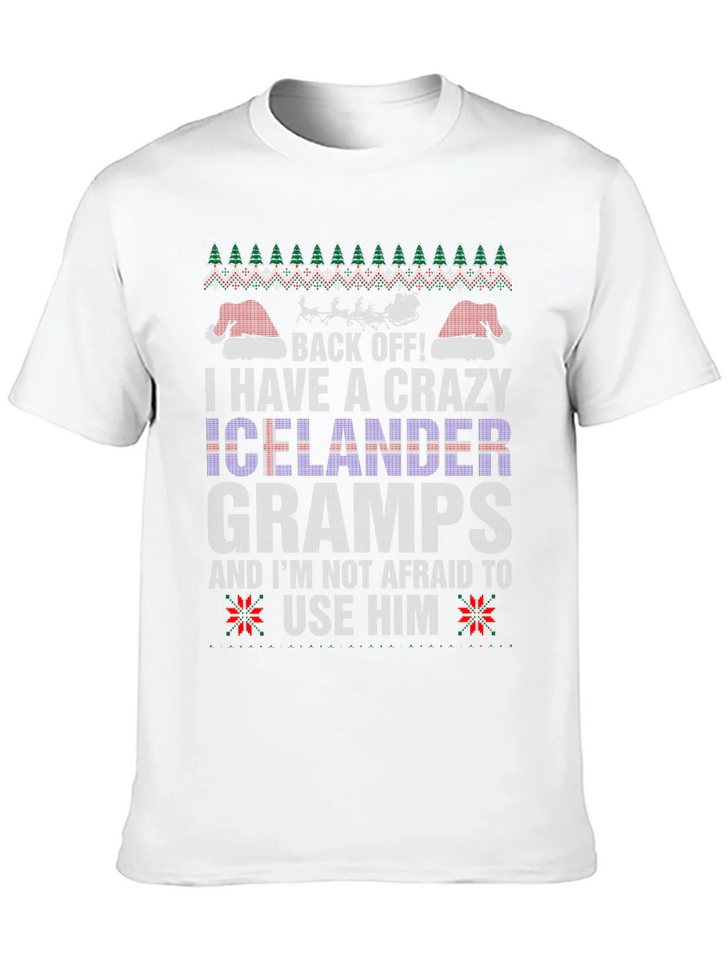 Crazy Icelander Gramps Christmas Sweater T-Shirt product image 5