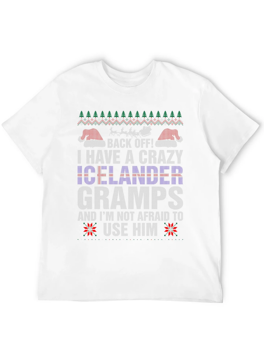Crazy Icelander Gramps Christmas Sweater T-Shirt product image 6