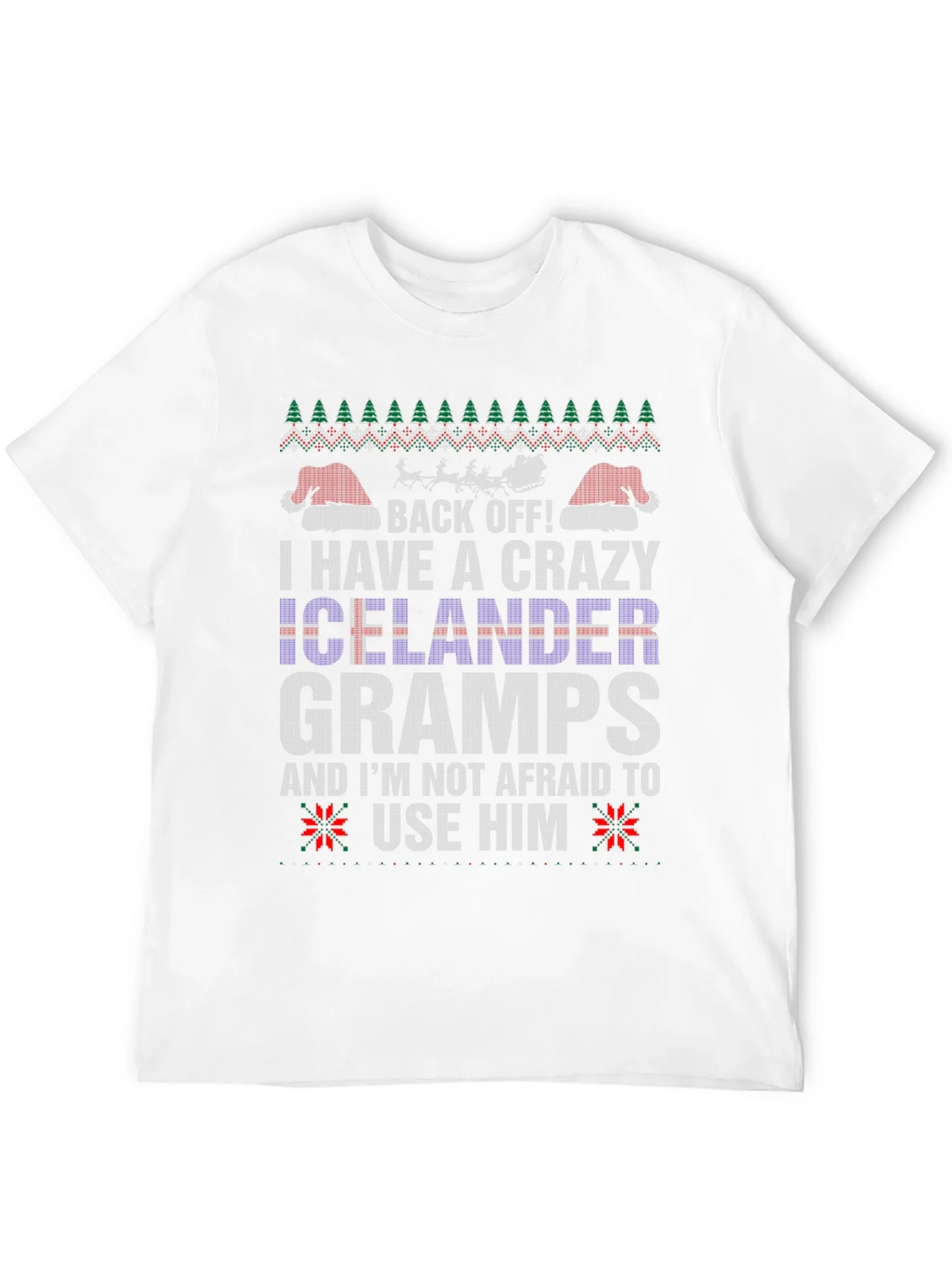 Crazy Icelander Gramps Christmas Sweater T-Shirt product image 6