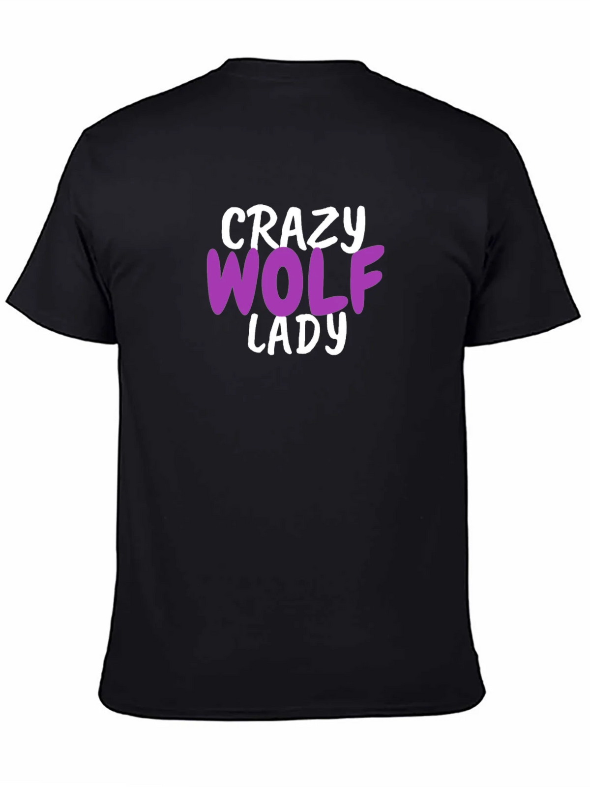 Crazy Wolf Lady T-Shirt - Novelty Graphic Tee product image 4