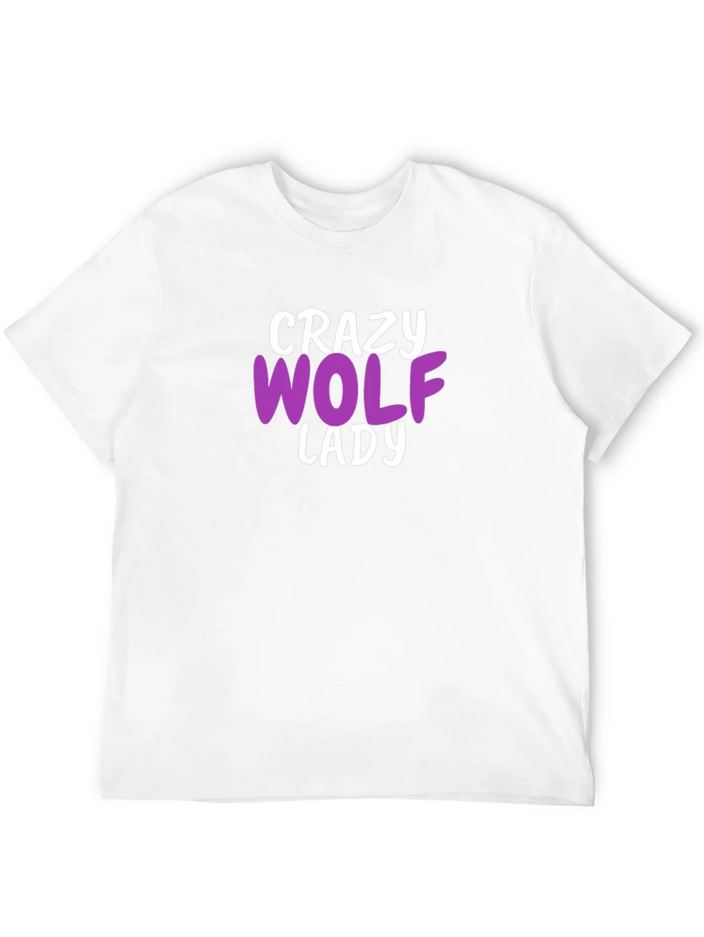 Crazy Wolf Lady T-Shirt - Novelty Graphic Tee product image 11
