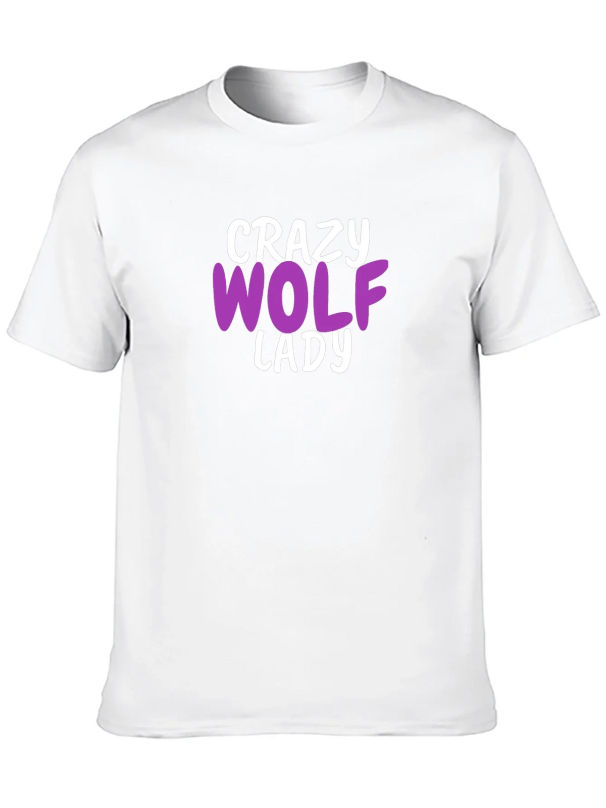 Crazy Wolf Lady T-Shirt - Novelty Graphic Tee product image 9