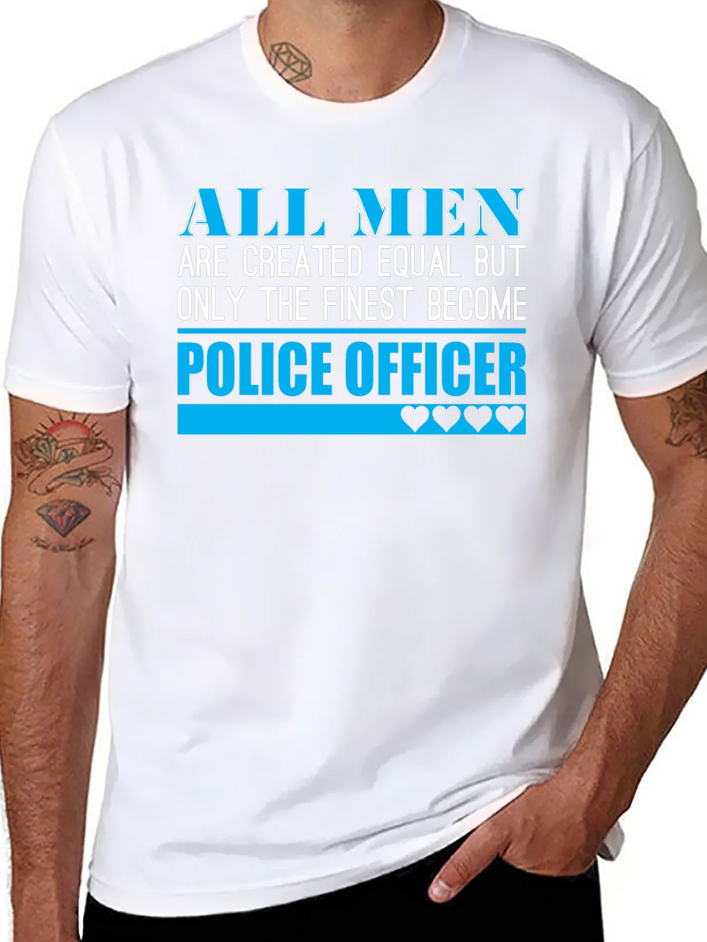 Finest Police Officer T-Shirt - All Men Are Created Equal product image 7