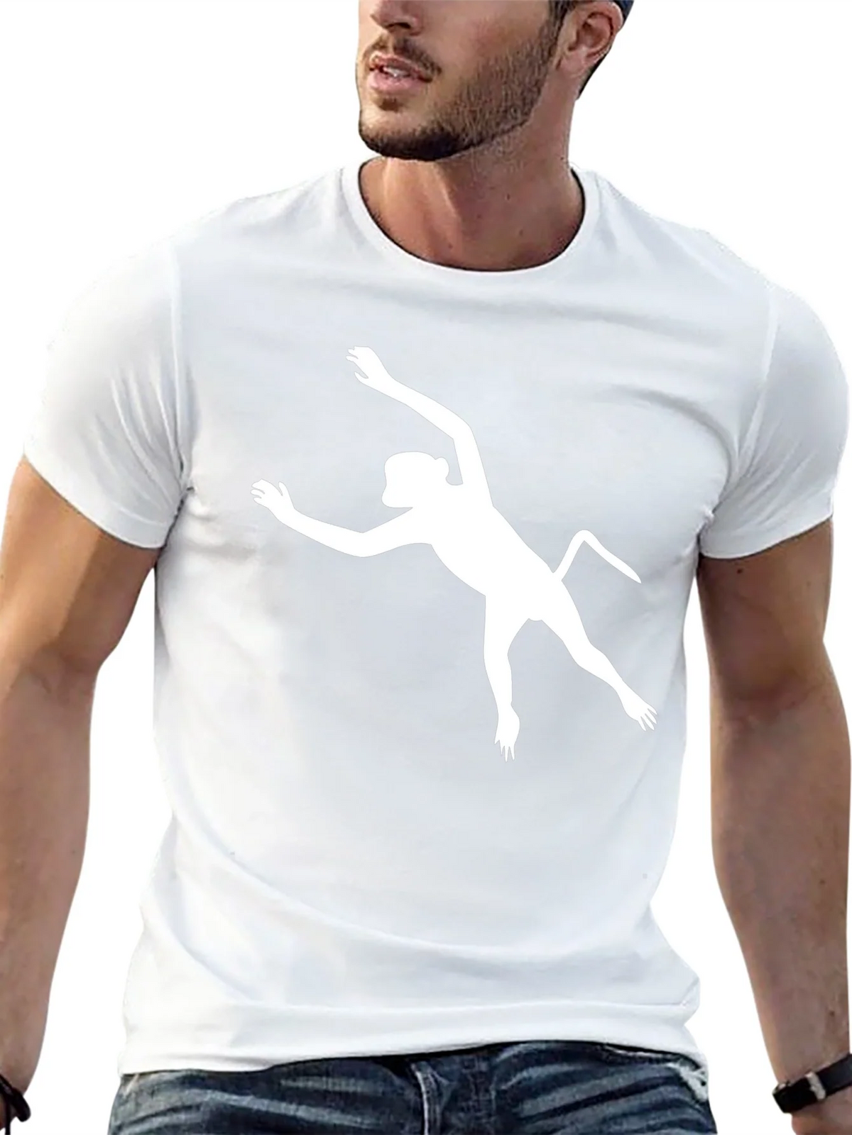 Cool Monkey Silhouette Black T-Shirt product image 12