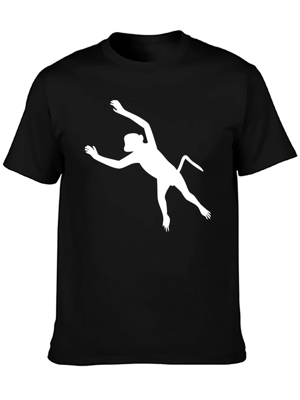 Cool Monkey Silhouette Black T-Shirt product image 3