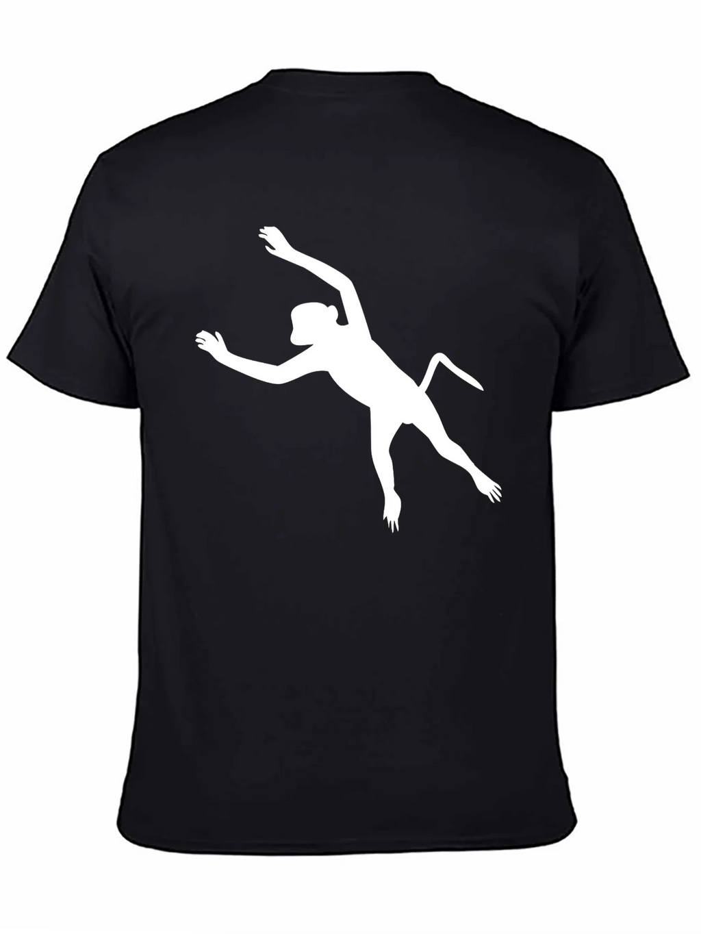Cool Monkey Silhouette Black T-Shirt product image 4