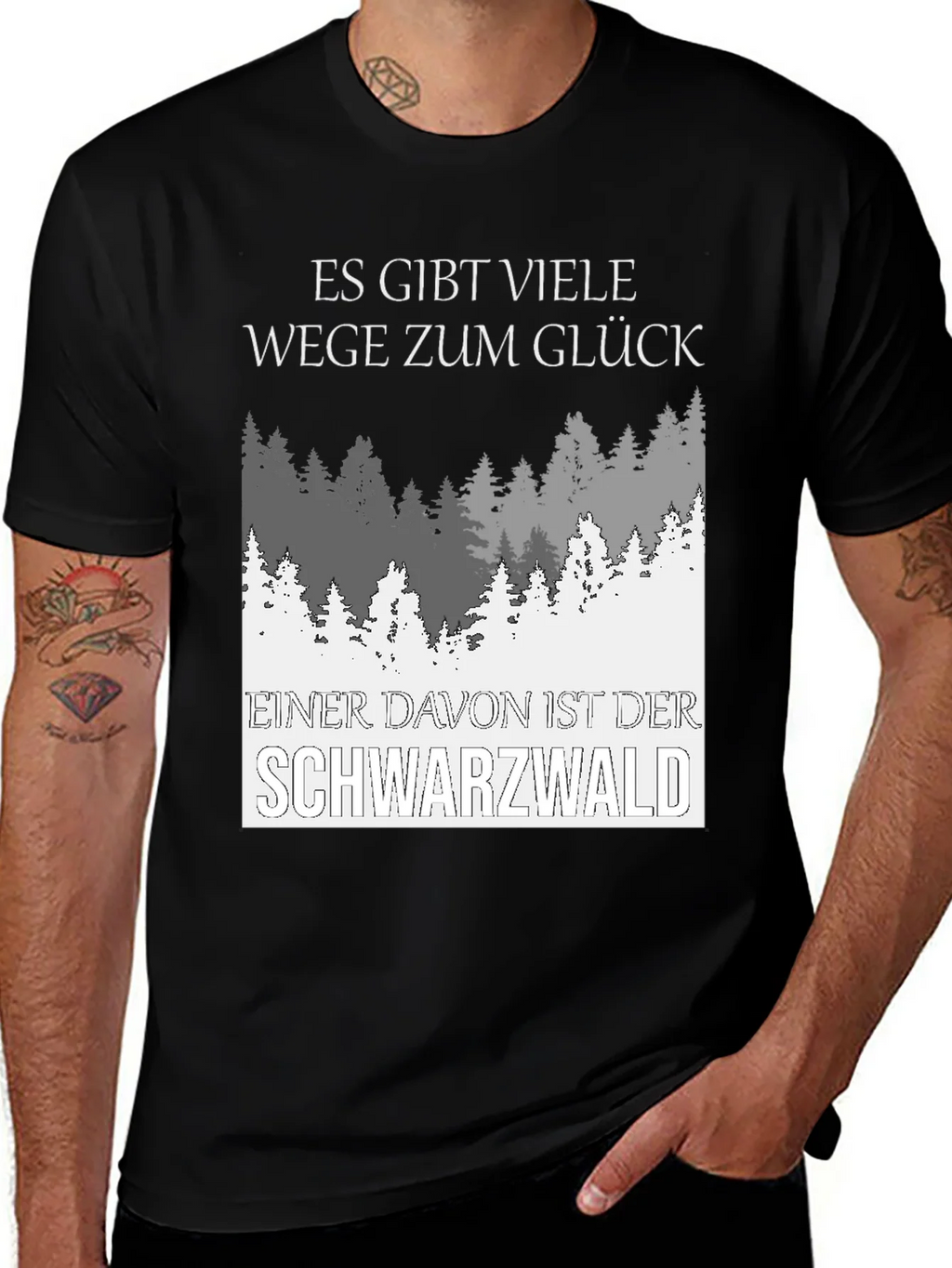 Black Forest T-Shirt: Way to Happiness Graphic Tee product image 1