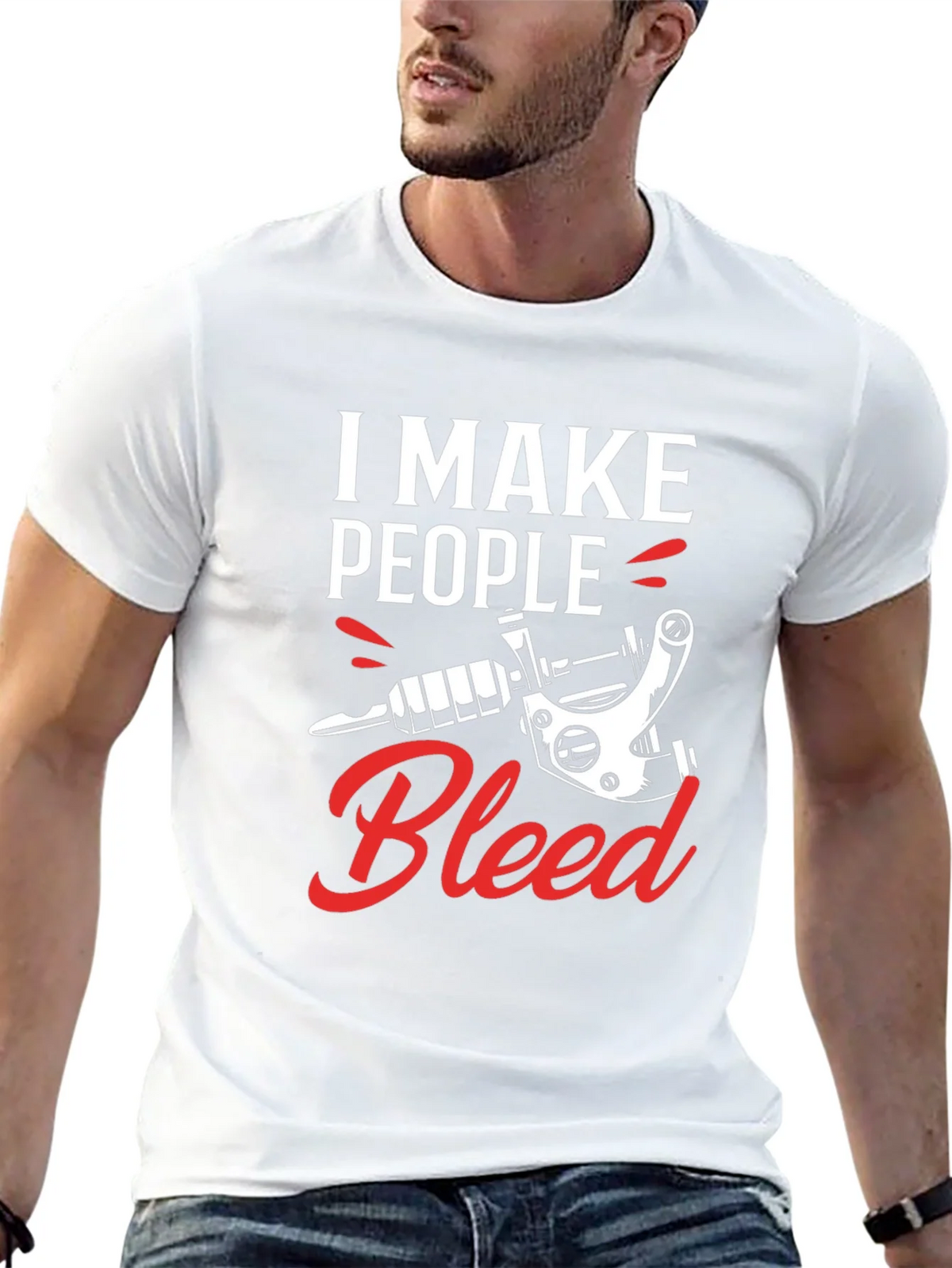 I Make People Bleed Tattoo Artist Black T-Shirt product image 10