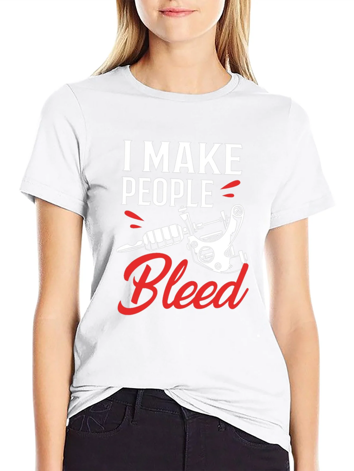 I Make People Bleed Tattoo Artist Black T-Shirt product image 7