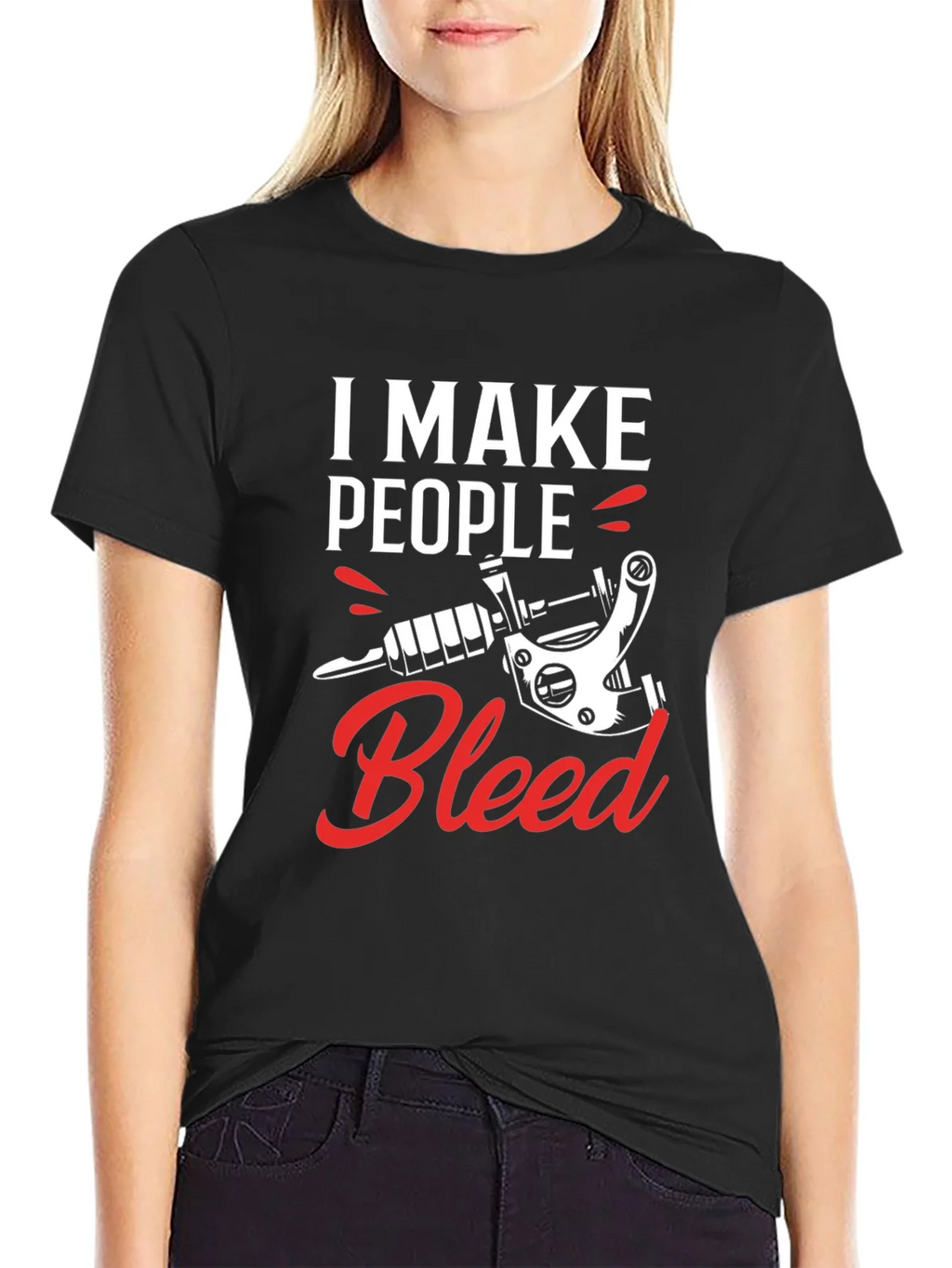 I Make People Bleed Tattoo Artist Black T-Shirt product image 1